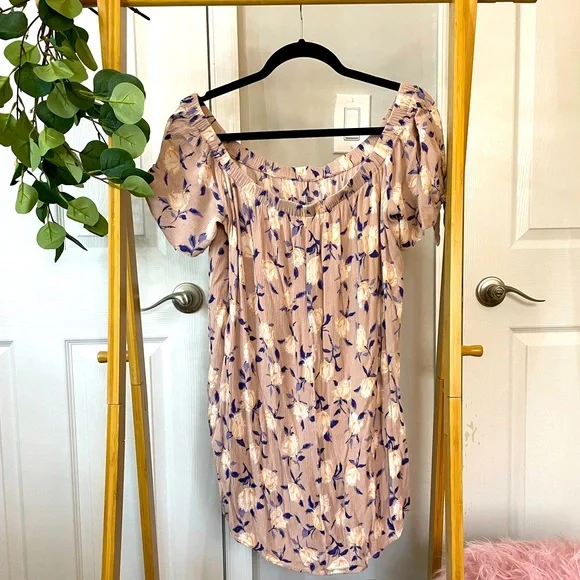 Blu Pepper | Dresses | Plus Sized Smocked Offshoulder Mini Dress | Poshmark